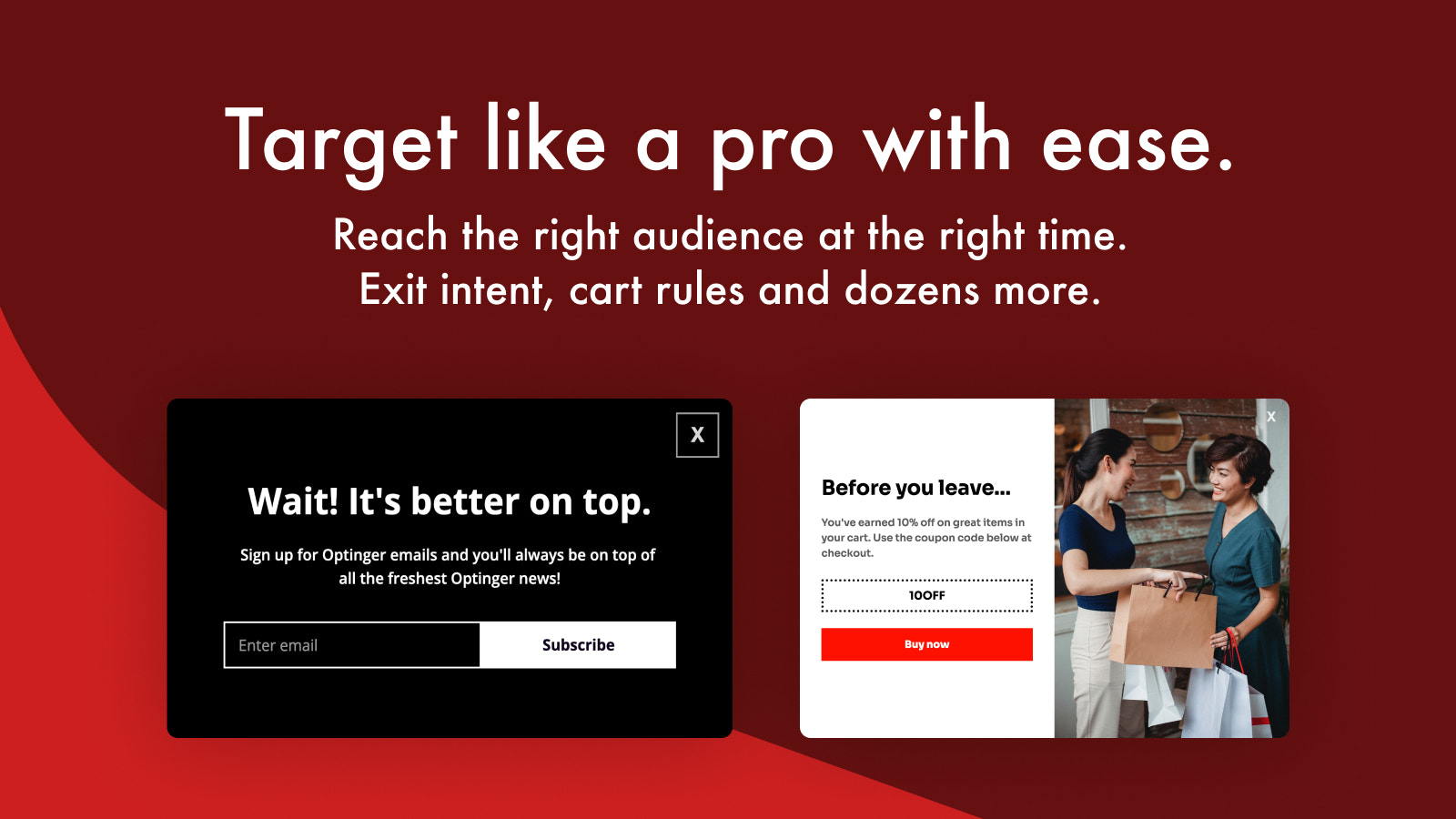 Optinger - Targeted Pop ups