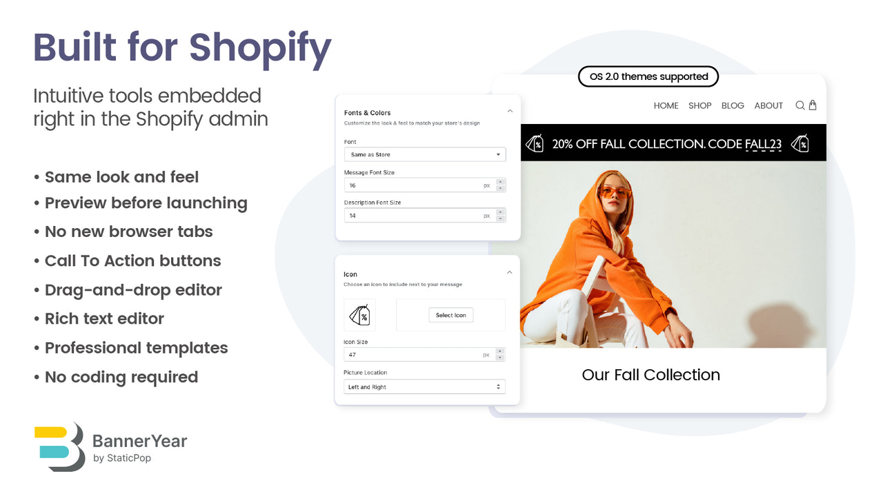 Conçu pour Shopify