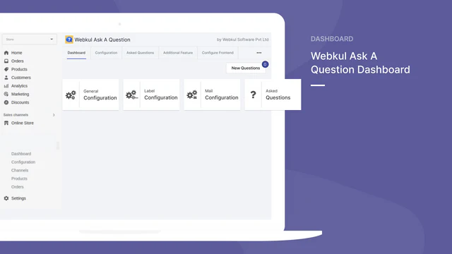 Webkul Ask A Question 控制面板