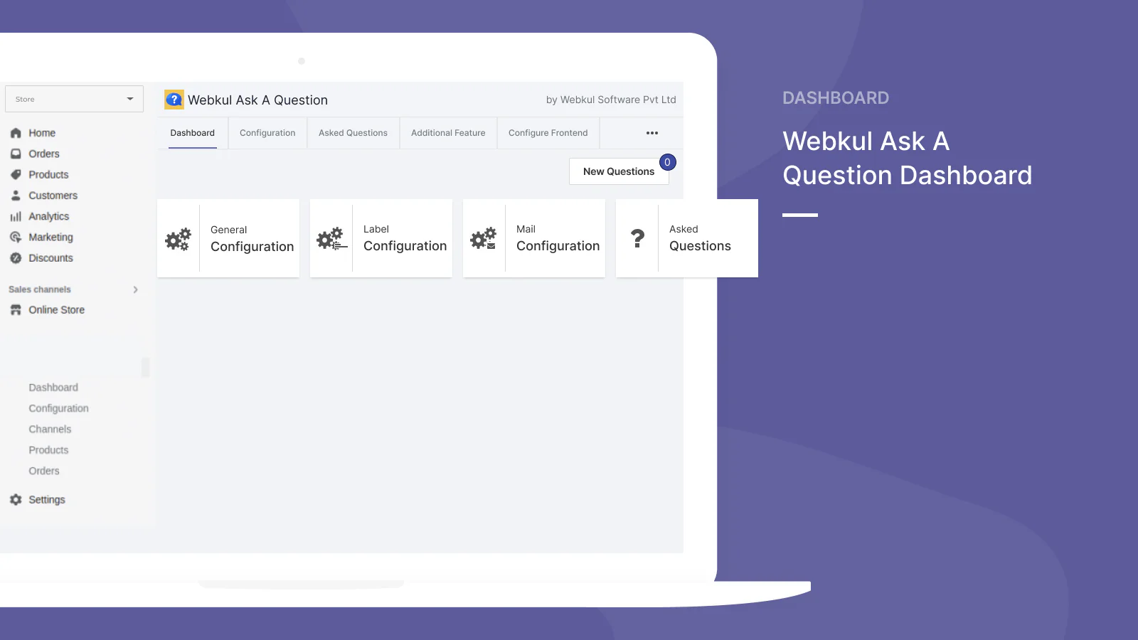 Webkul Ask A Question Dashboard