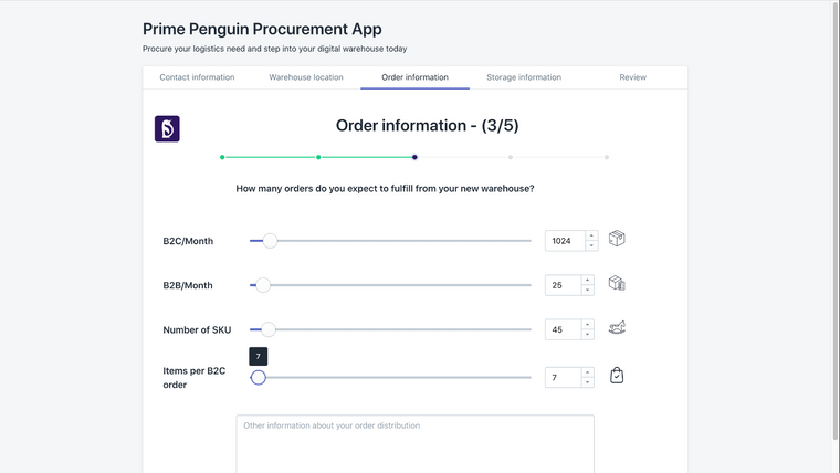 Prime Penguin Procurement App Screenshot