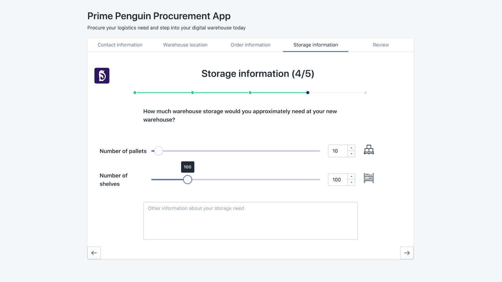 Prime Penguin Procurement App Screenshot