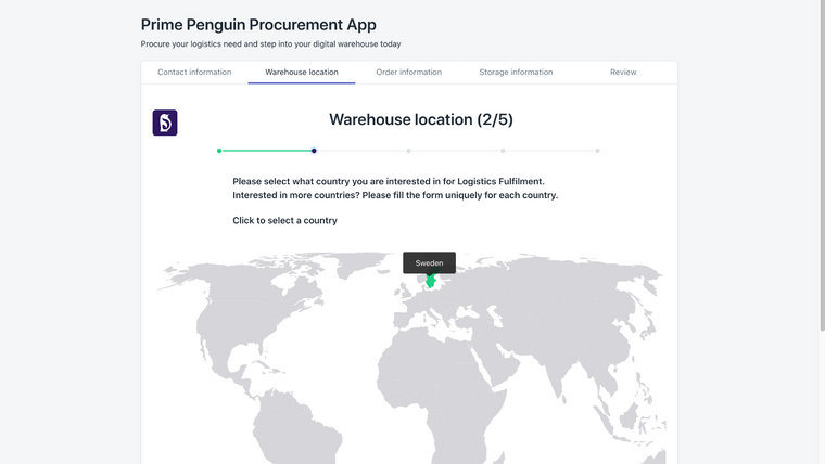 Prime Penguin Procurement App Screenshot