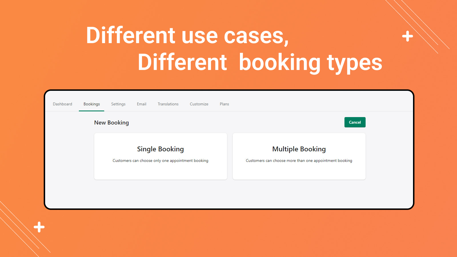 Booking types - iBookly