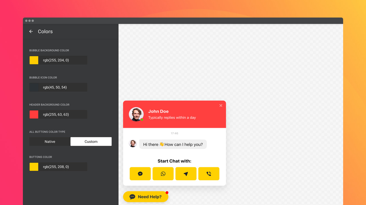 live chat button psd