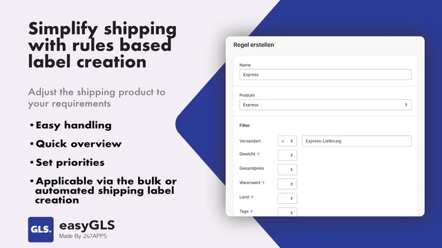 Simplify the shipping with rule based label creation