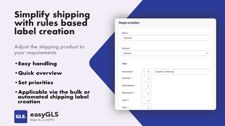 GLS Shipping | easyGLS Screenshot