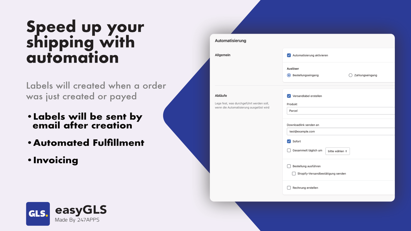 GLS Shipping | easyGLS Screenshot