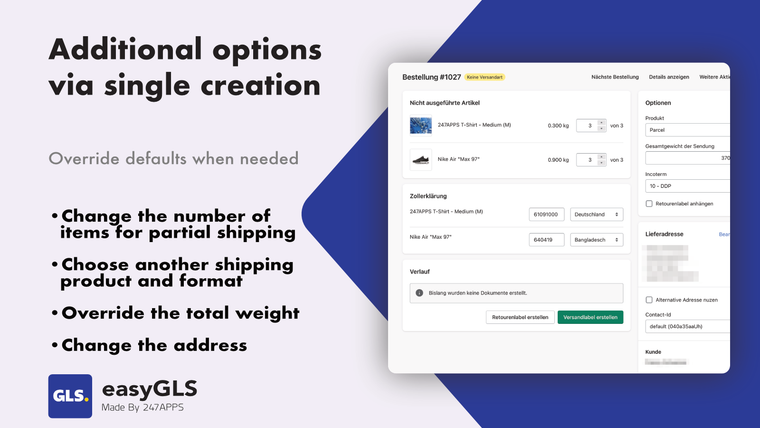 GLS Shipping | easyGLS Screenshot