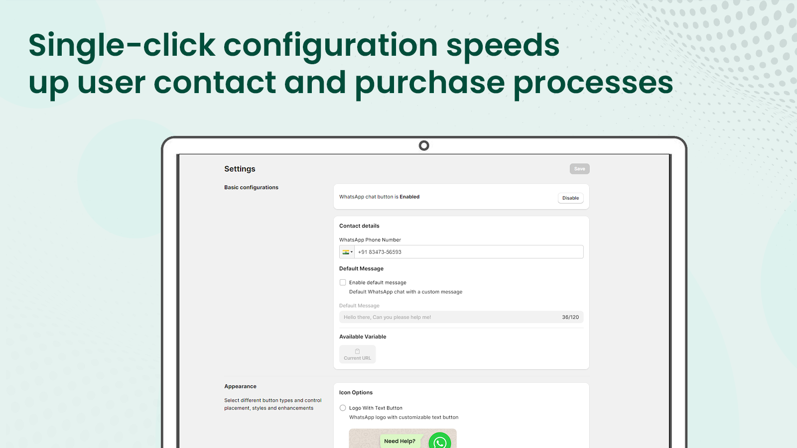 Integración de WhatsApp Chat de Squadkin Technologies con Shopify