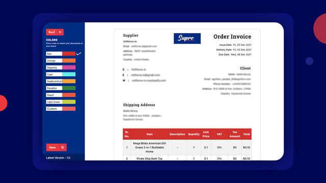 Make Invoice Color, Suitable with Your Brand Color