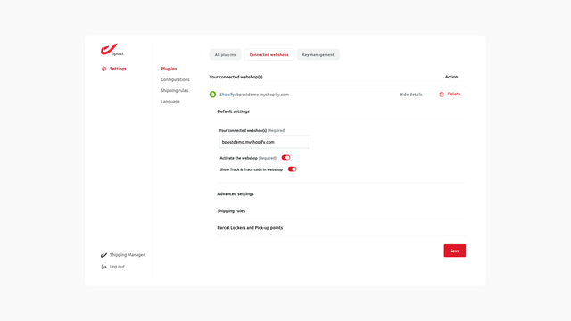 verbind uw winkel met bpost