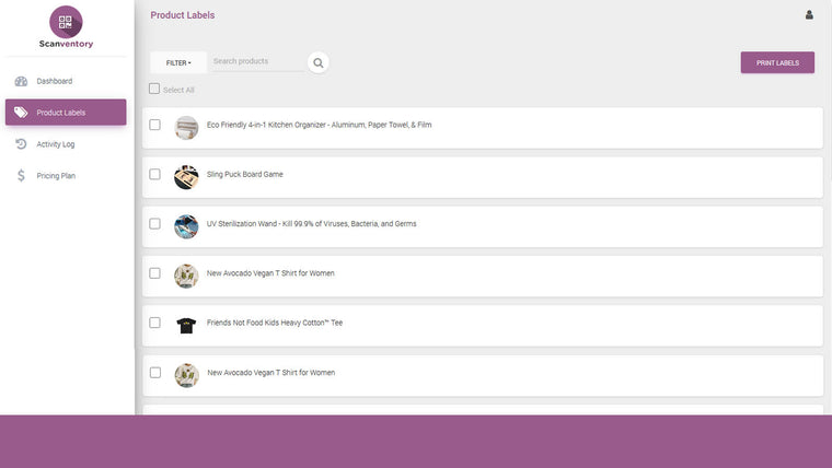 Scanventory ‑ Inventory Labels Screenshot