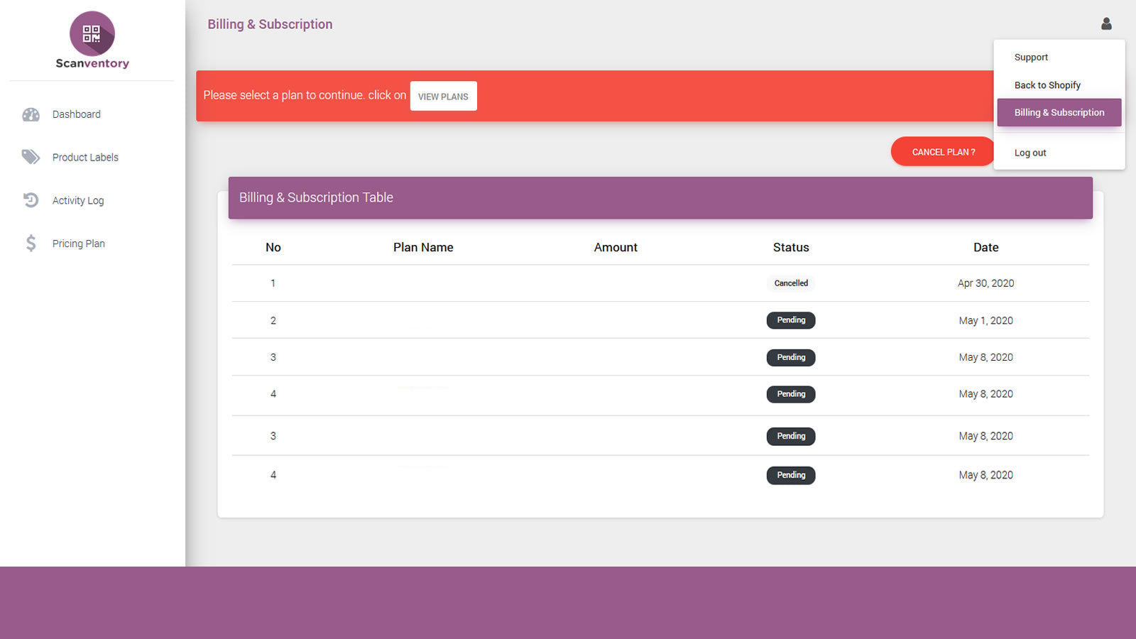 Scanventory ‑ Inventory Labels Screenshot