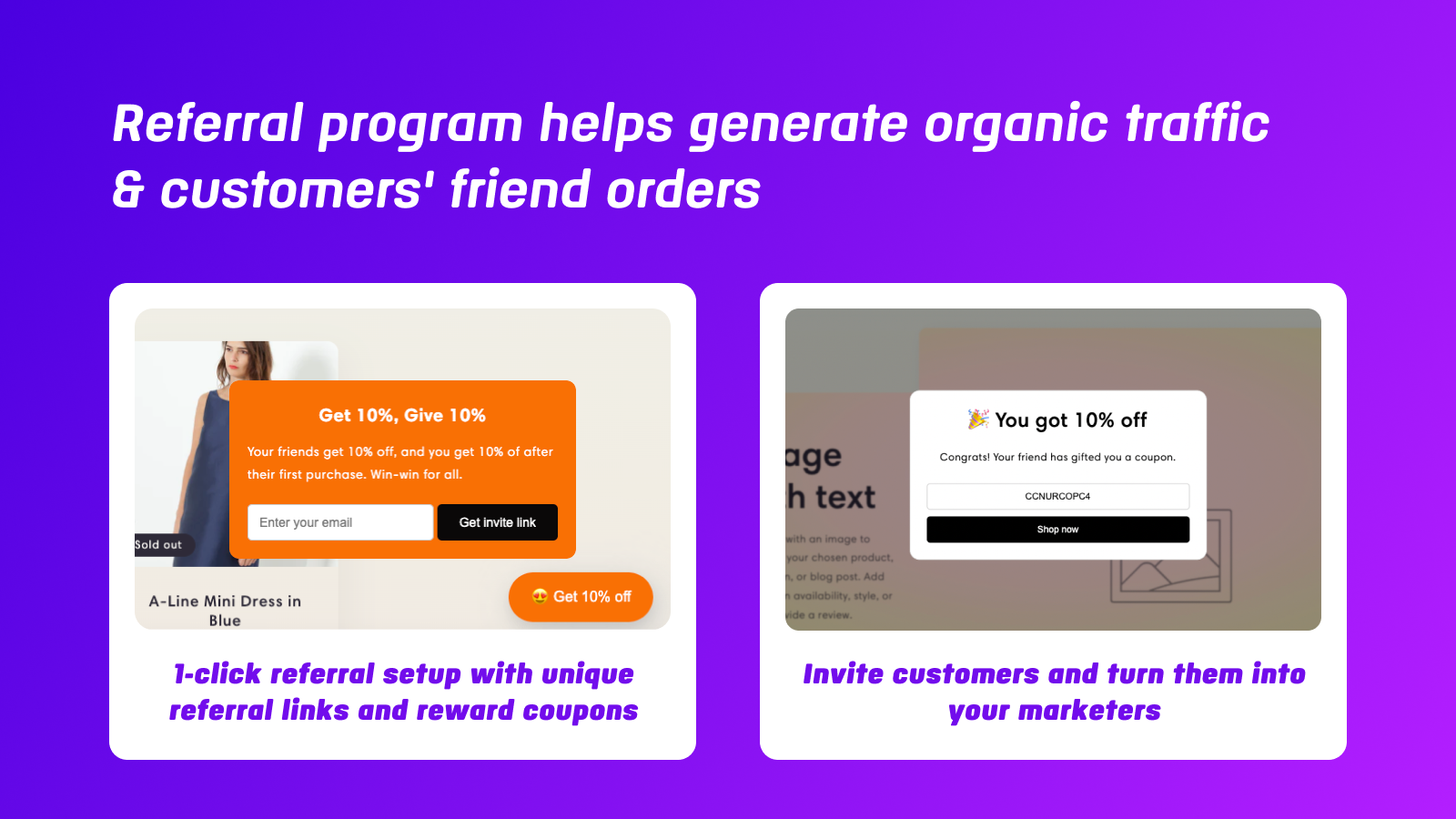 Referral Program Shopify app