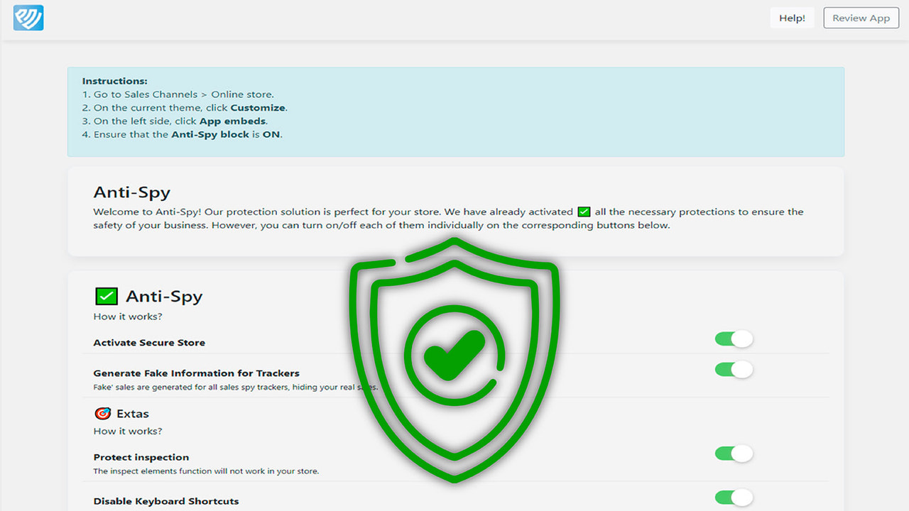 Anti Spy ‑ PIX - PIX - Anti Spy app that helps protect your store's