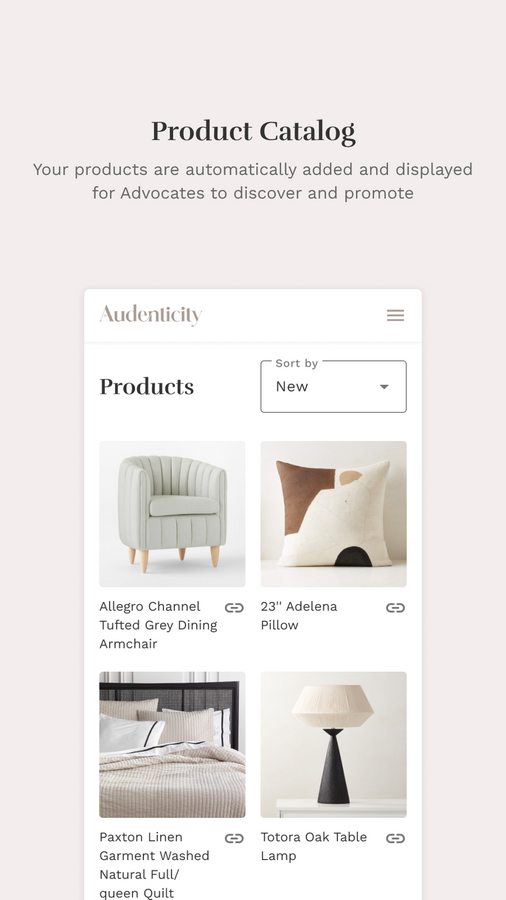 Advocates can discover your products in the Product Catalog