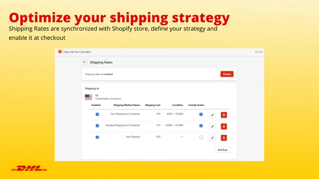 Manage your shipping profiles