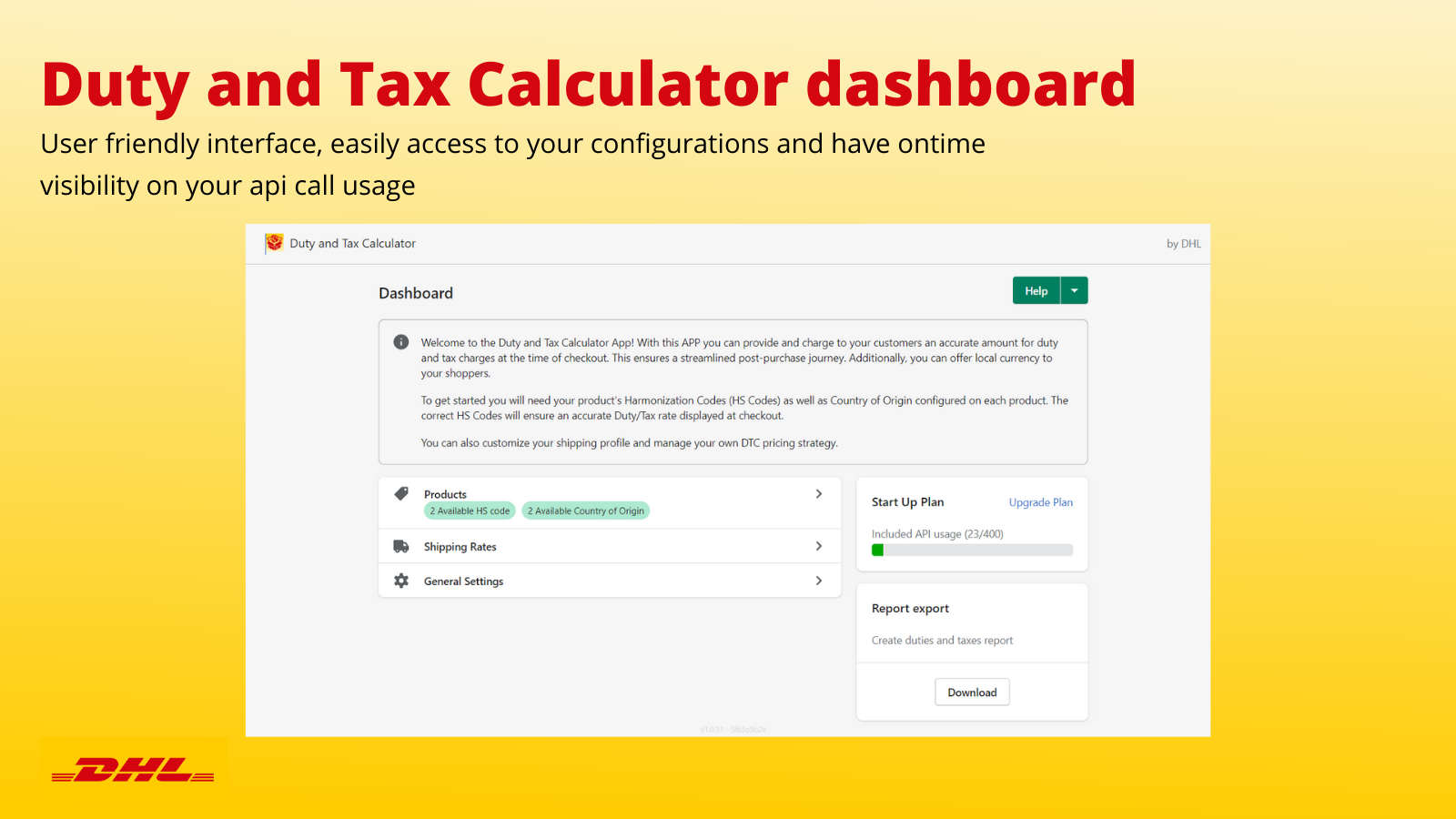 Duty and Tax Dashboard