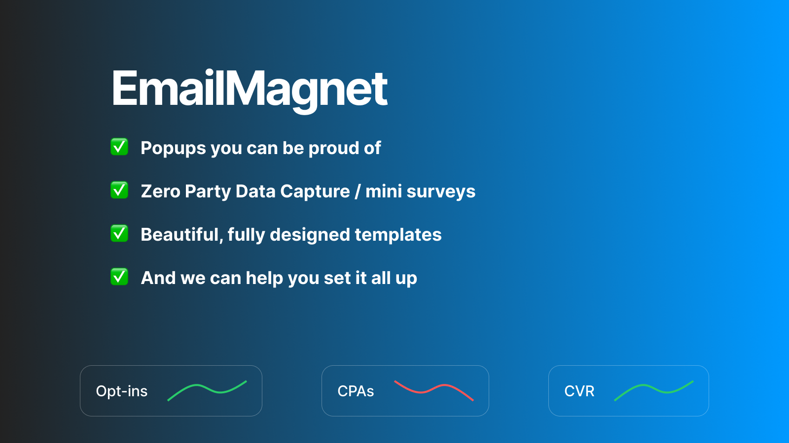 EmailMagnet helps you create popups you can be proud of