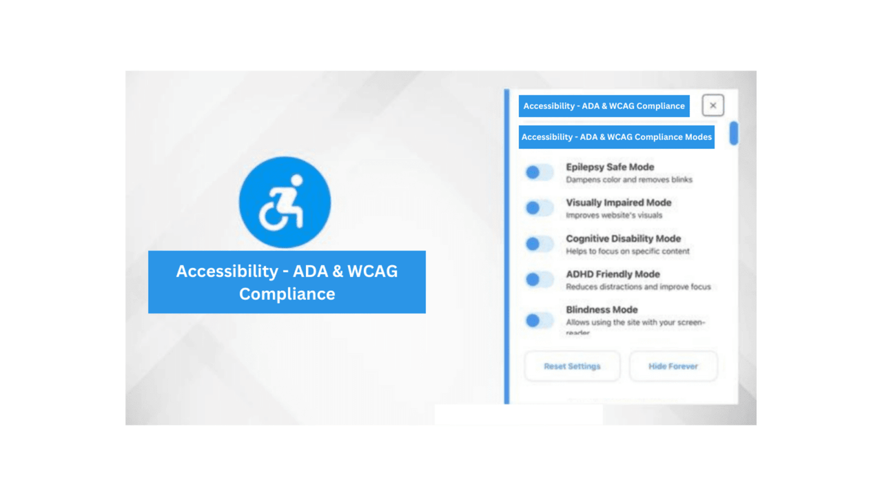 Accessibility - ADA & WCAG Overholdelse
