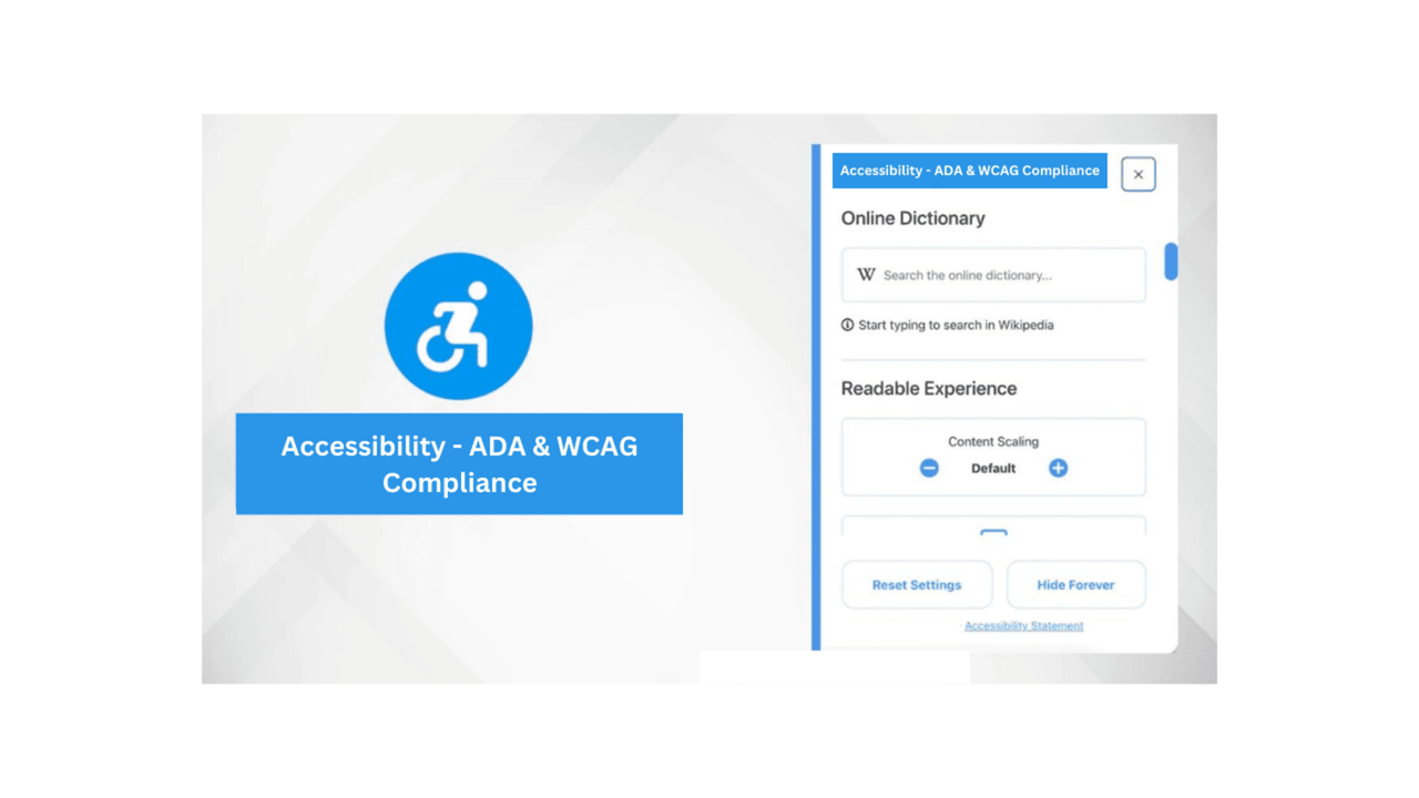 Accessibility - ADA和WCAG Compliance