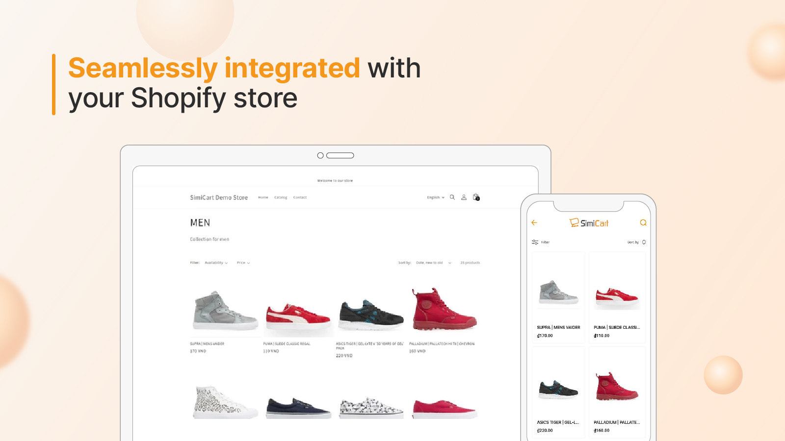 intégration transparente avec la boutique Shopify