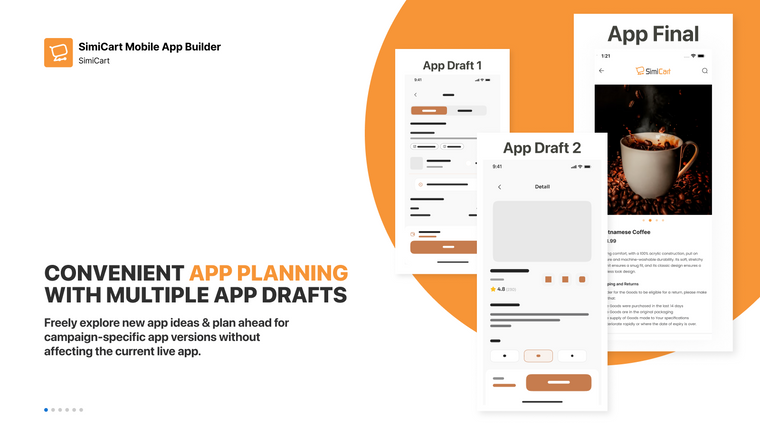 SimiCart Mobile App Builder Screenshot