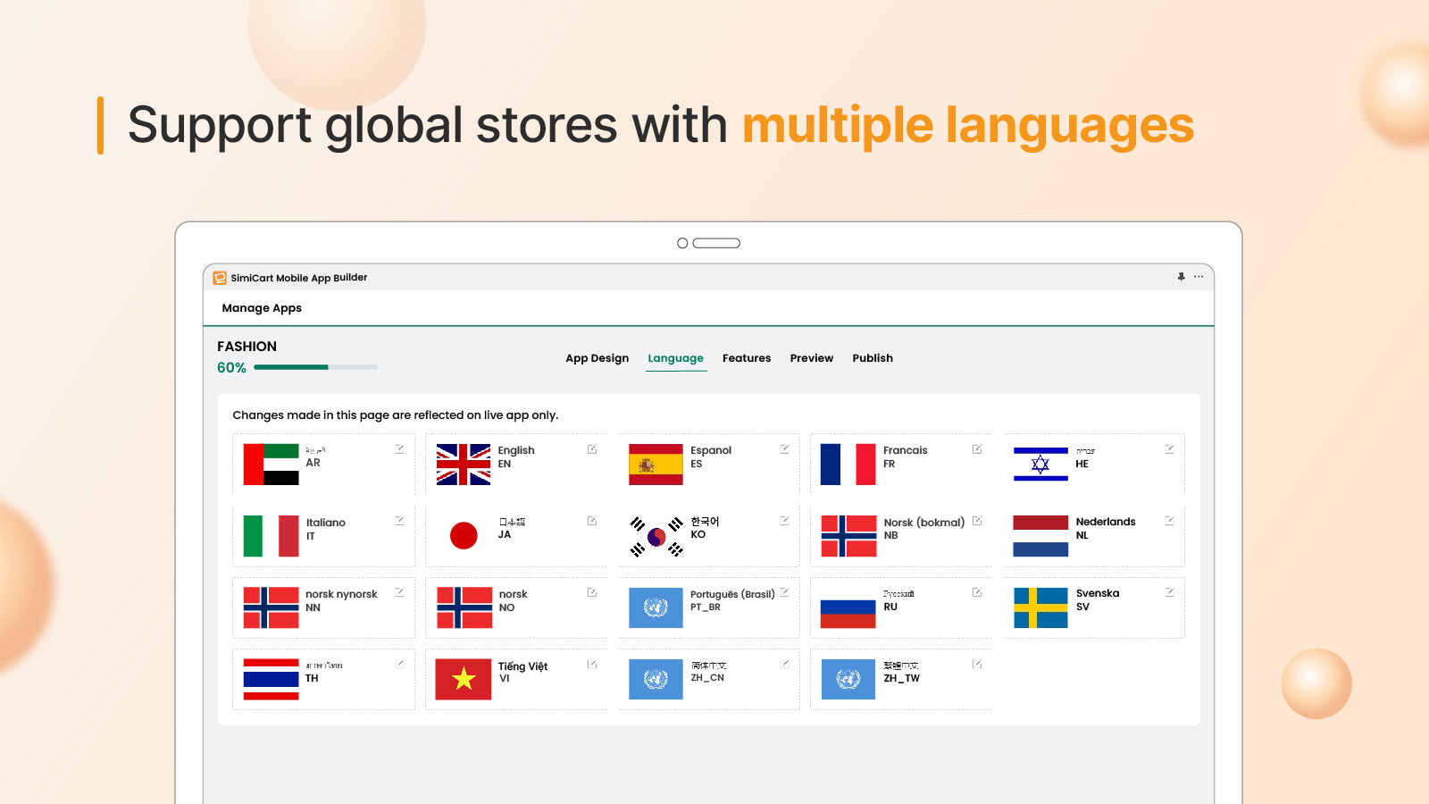 multiple languages