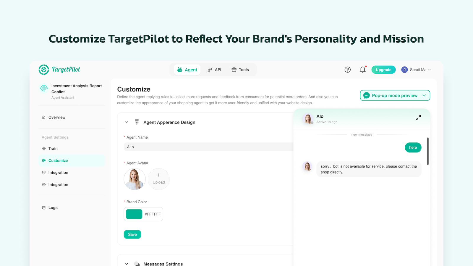 TargetPilot: Best Free AI Chat Screenshot