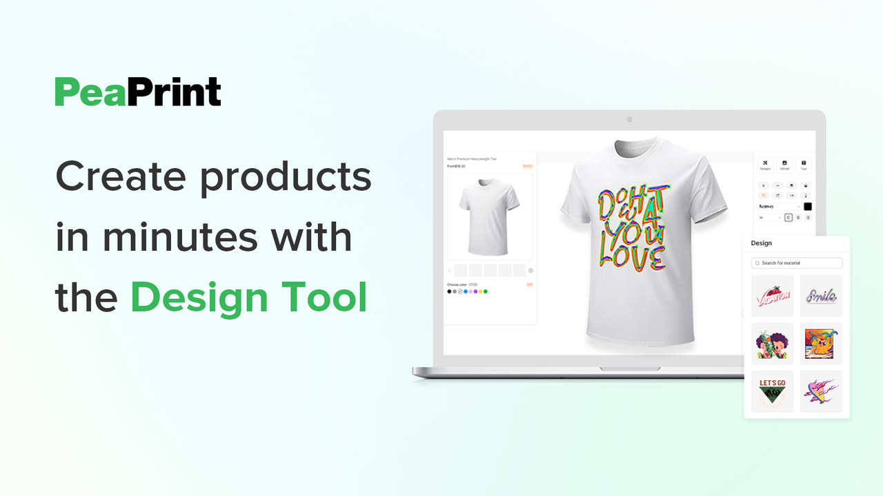 Erstellen Sie Produkte in Minuten mit dem Design-Tool