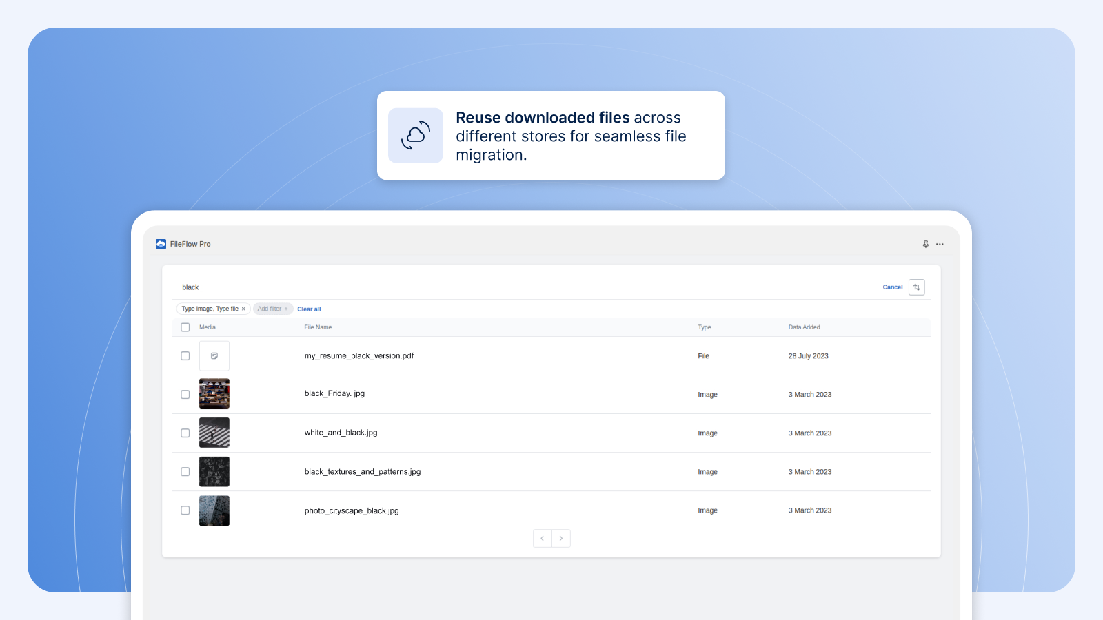 Reuse files across different stores and environments