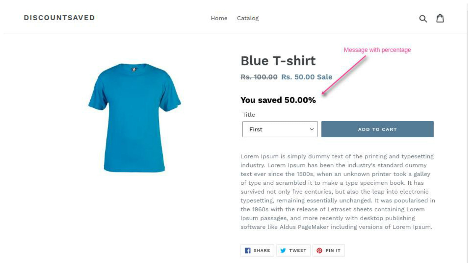 Discount Saved Shopify App