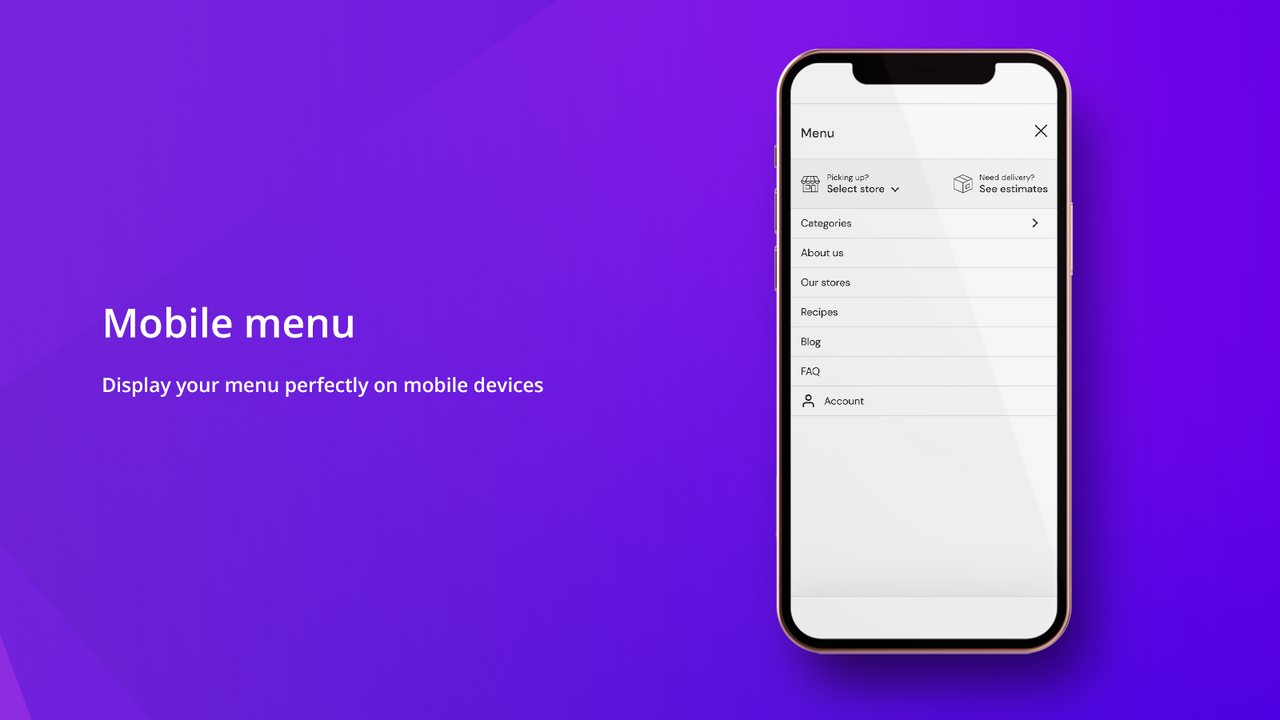 Menu à onglets sur mobile