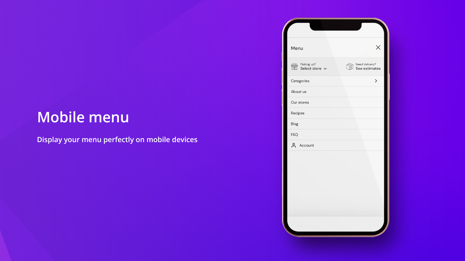 Tab menu on mobile