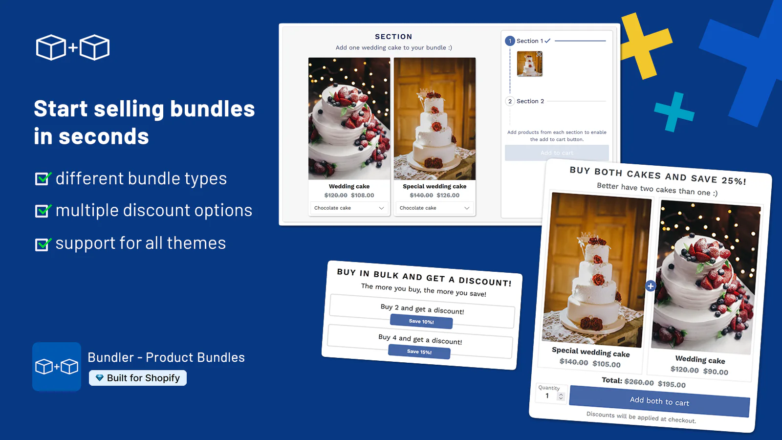 Widget de lots de l'application Bundler dans Shopify