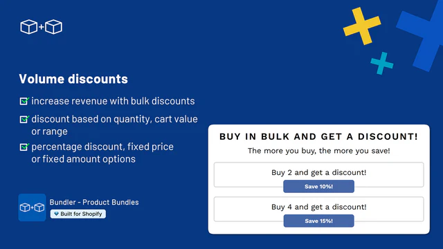 Remise sur volume de Bundler dans Shopify