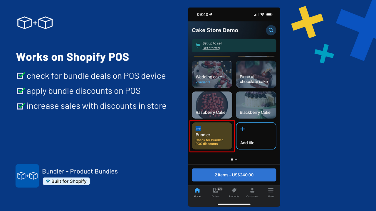 Aplicativo de pacotes Bundler para Shopify POS