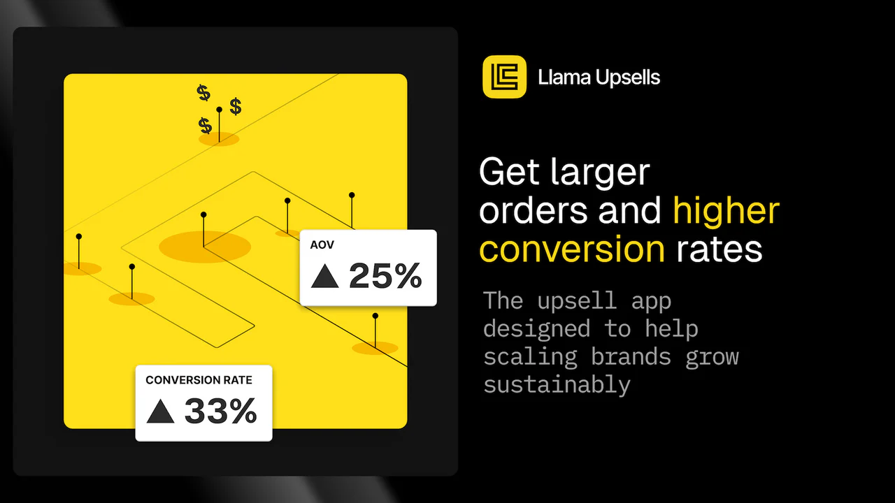 Llama Upsells - get larger orders and higher conversion rates