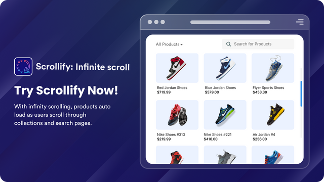 infinite scroll products on collection page, load more products