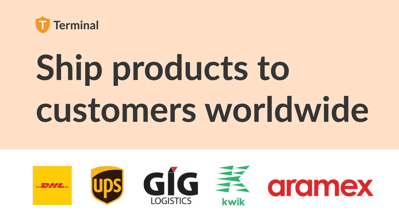 Envíe productos a clientes de todo el mundo con DHL, UPS, FedEx, GIGL