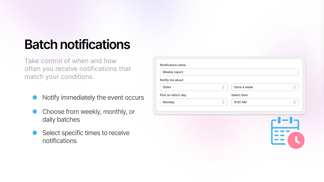 Batching and scheduling notifications