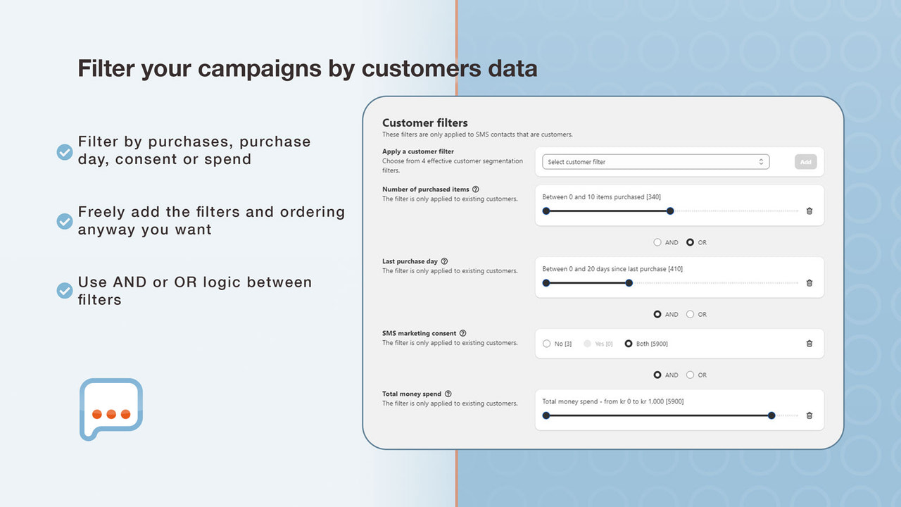 SMS Europe - ciblez votre audience avec des filtres SMS