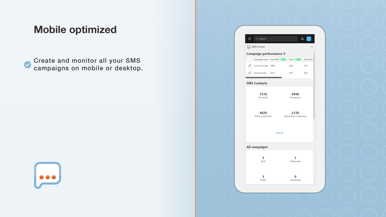 SMS Europe - Create SMS campaigns directly on your phone