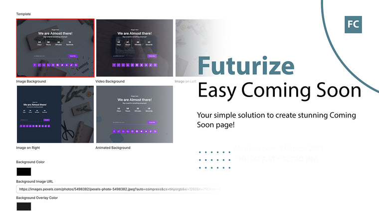 Futurize ‑ Easy Coming Soon Screenshot