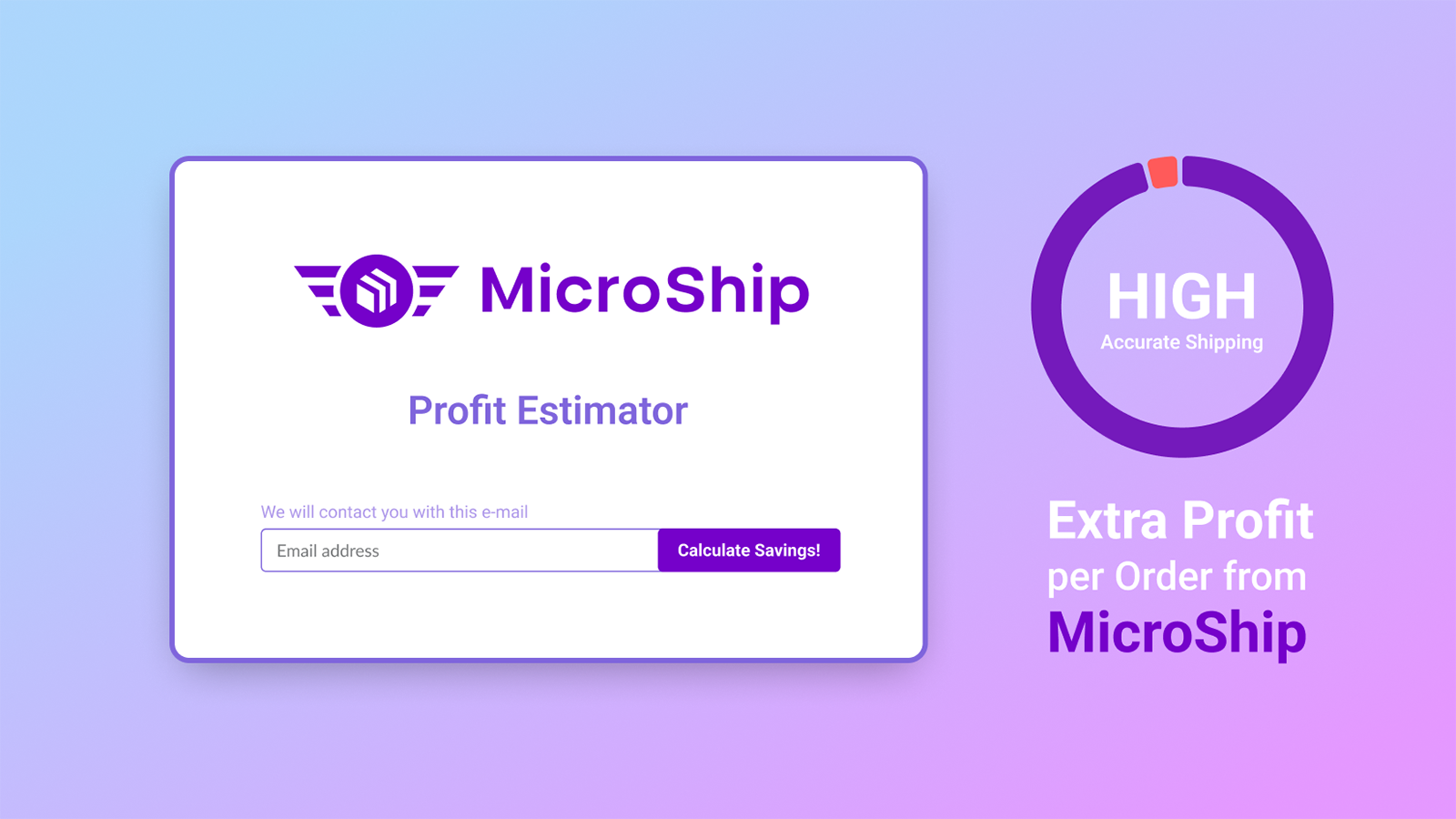 MicroShip Profit Estimator Screenshot