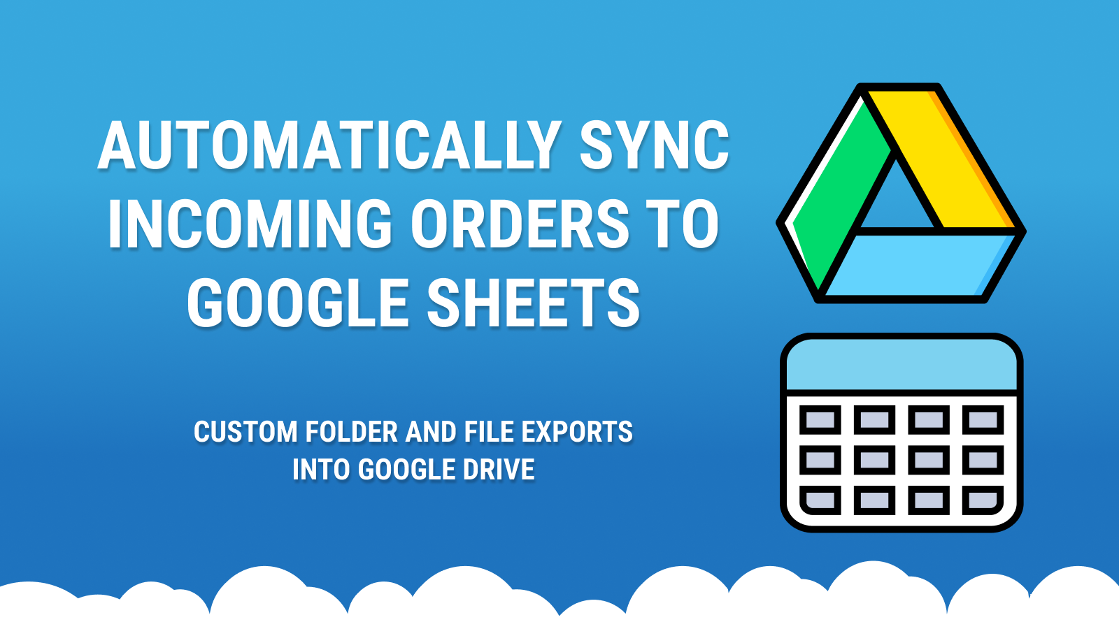 Synchroniseer bestellingen naar google sheet
