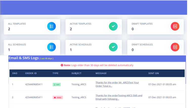 ARCS Site Communicator Screenshot