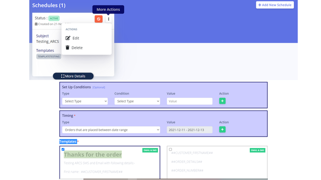 Schedule Management