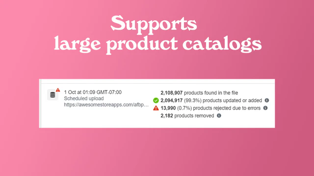 Getest voor grote productcatalogi - meer dan 2.000.000 producten